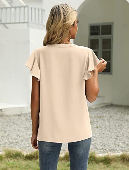Women's Short Sleeve Blouses Patchwork Casual Fashion Solid Color display picture 1