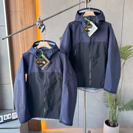 一件代发2025早秋款松赞&纳木措户外透气连帽硬壳冲锋衣内里压胶