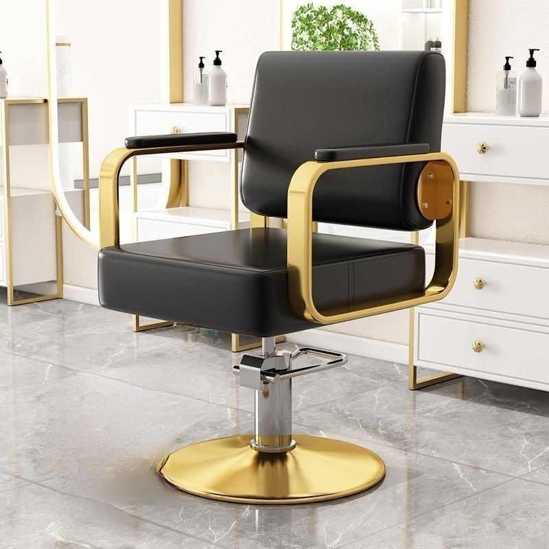 La peluquería se puede colocar especialmente en la silla de corte de pelo, la peluquería puede levantar y girar la silla de peluquería, la peluquería se puede teñir y raspar la silla.