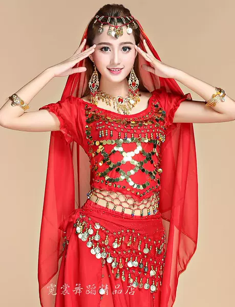 Big red veil and headdress
