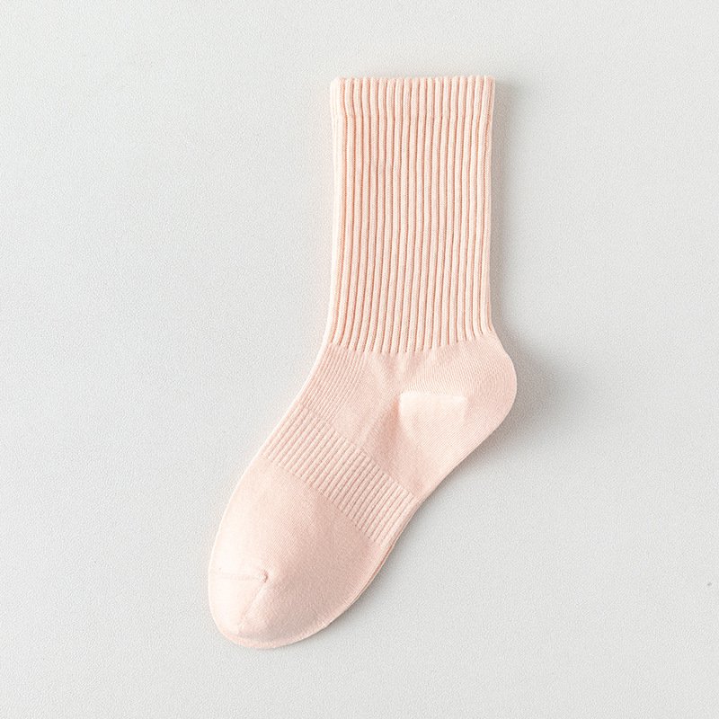 Calcetines de algodón de color sólido, calcetines de algodón resistentes a la bola, sin costuras, calcetines de embalaje independientes.