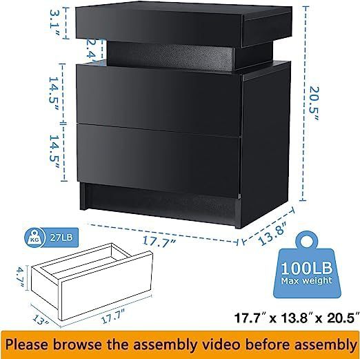 Comercio exterior personalizado mesas de cabecera dormitorio lujo ligero de alto nivel con lámpara LED simple atmósfera cabecera almacenamiento pequeño gabinete