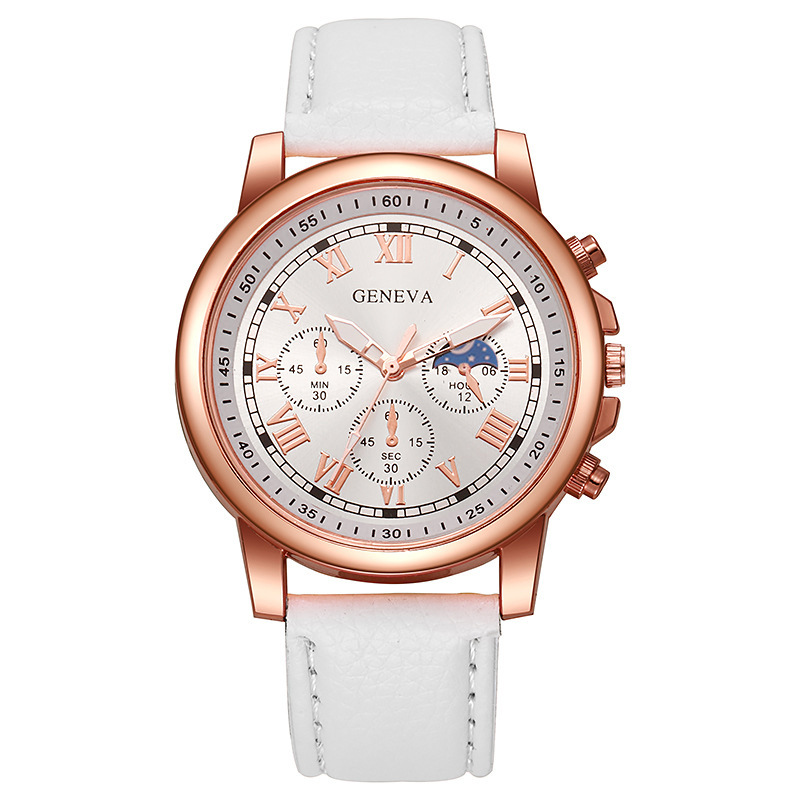 Douyin Duoduo plataforma transfronteriza Ginebra relojes medievales cinturón romano de tres ojos relojes de cuarzo fabricantes spot al por mayor