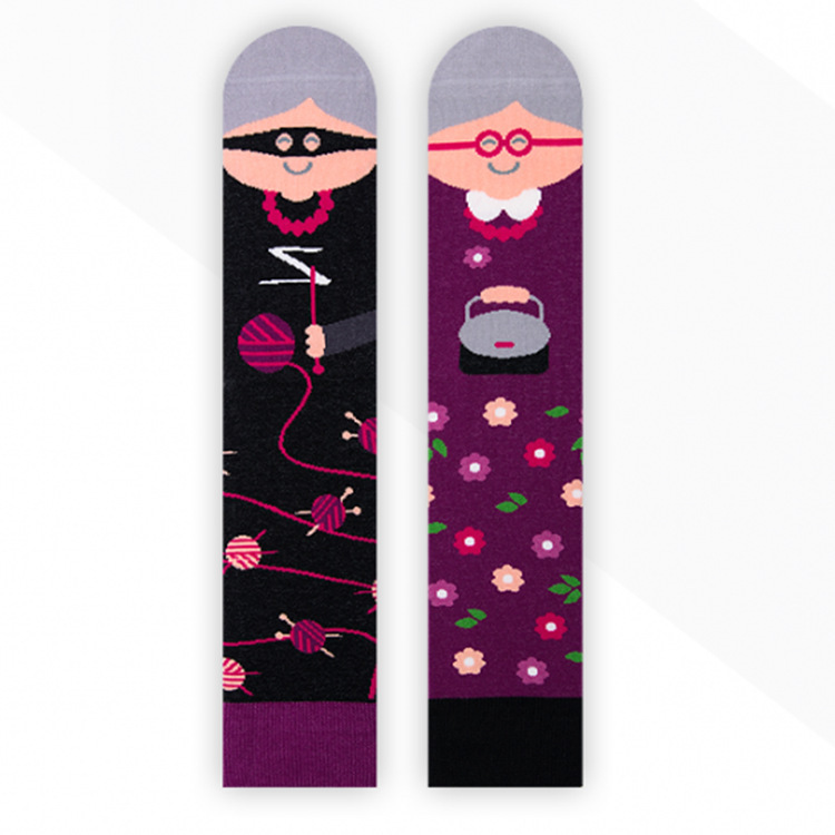 Chaussettes de sport mi-mollet en coton, motif canard mandarin, asymétriques, amusantes et créatives, style dessin animé AB, tendance, 2025d_voghion.com