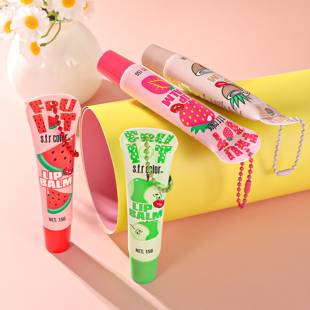 Desvanecer las marcas labiales, hidratar, hidratar, mejorar el tono natural, los labios gordurosos, el gusto puro, el sabor a la fruta, el bálsamo labial image 4