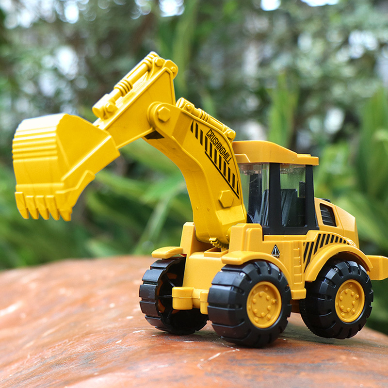 Boy's inertia pull-back mining bulldozing engineering vehicle set mining bulldozing car kindergarten small gift toy