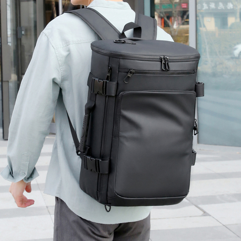 Cross-border men's business backpack, large-capacity leather backpack, multifunctional handbag for business trips, travel bag, computer storage
