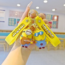 小黄人卡通钥匙扣创意可爱公仔情侣书包挂件汽车钥匙链娃娃机礼品