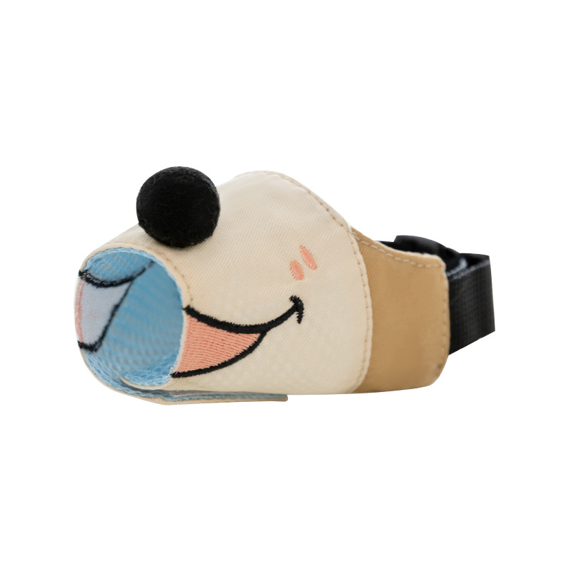 Pet Cartoon Walking Mouth Cover Big Dog Golden Hair Small Outdoor Protector Mouth Cover Pet Products