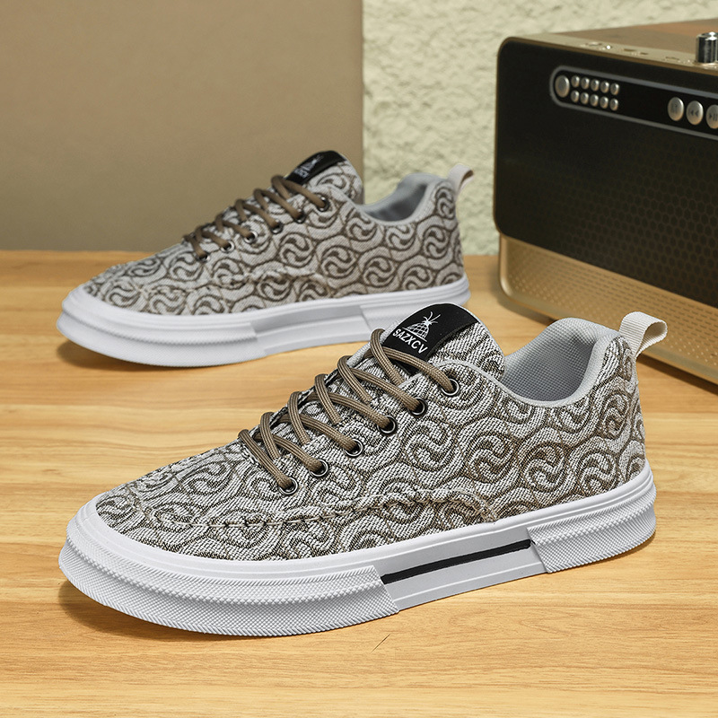 Canvas Shoes 2026 Summer New Style Breathable Fabric Thick-Soled Casual Trendy Versatile Men's Soft-Soled Sneakers Dy607