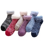 Лыжные удерживающие тепло носки, флисовые гольфы, увеличенная толщина, средней длины