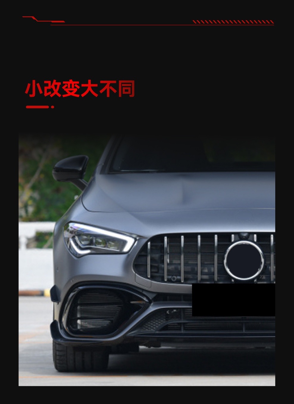 Applicable to 20-23 Mercedes-Benz cla class c118 cla200 amg cla35 liter cla45 front bar large surround modification