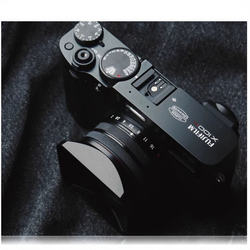 Wholesale Newyi Fuji X100V/X00Vi Camera Special Square Metal Hood Black and Silver