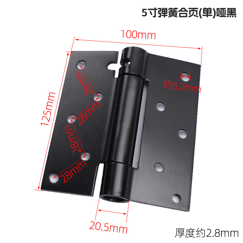 Puerta de entrada libre bidireccional con bisagra de resorte abierta automática de rebote doble puerta de cintura de 4 pulgadas y 5 pulgadas de hardware de acero inoxidable