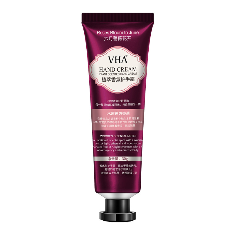 VHA crema de manos de fragancia vegetal hidratante anti-agrietamiento crema de manos para el cuidado de la piel otoño y invierno pequeña rama de alto valor al por mayor