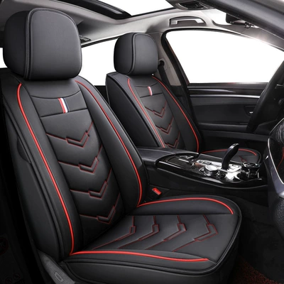 Factory Wholesale Car Seat Cushions, Four-Season Seat Covers, Universal Seat Cushions, Full-Cover Seat Cushions, Nappa Leather Seat Covers, Summer Seat Covers (Seat cushion, seat cover) - black-and-red-standard-edition