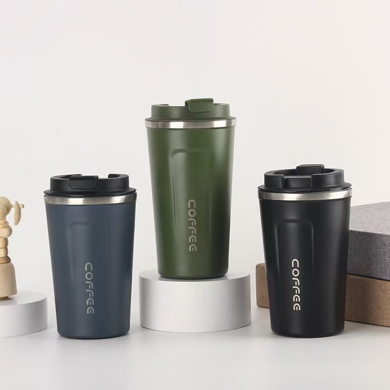 Taza de café de segunda generación de automóvil simple vacío doméstico 304 taza de aislamiento térmico de acero inoxidable portátil a prueba de fugas taza de mano gruesa