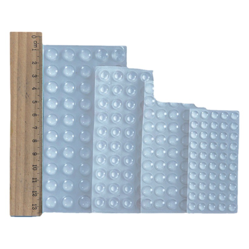 Junta de silicona anti-colisión reducción de ruido de grano armario puerta del gabinete cubierta del inodoro silenciador pegatinas buffer de goma autoadhesiva estera antideslizante