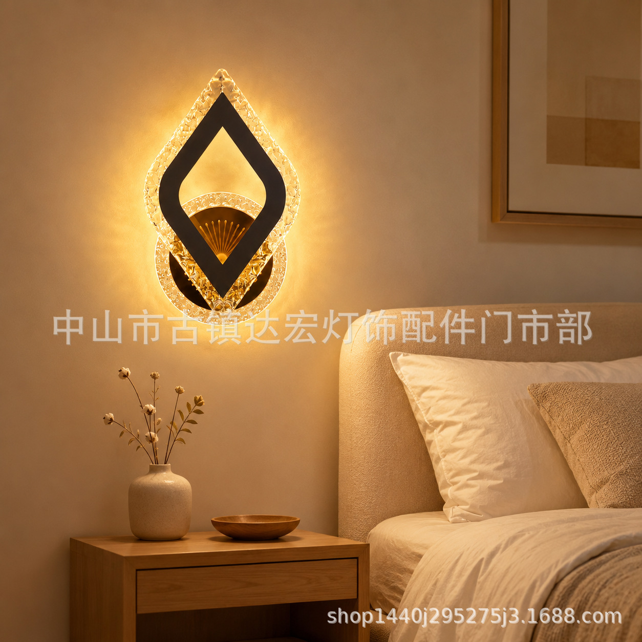 Lámpara de pared de ambiente nórdico moderno dormitorio lujo ligero creativo pasillo de luz cálida de fondo decoración de pared lámpara de pared