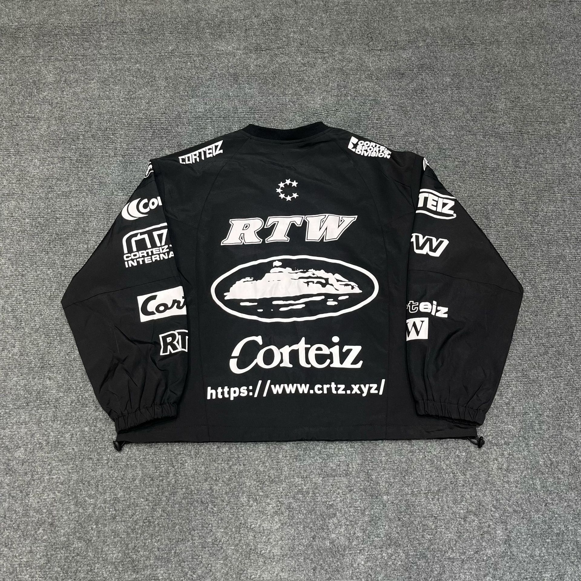 Transfronterizos Europa y América marca de moda Alcatraz letras patrón de impresión de camiseta de manga larga camuflada camiseta de la calle para hombres y mujeres