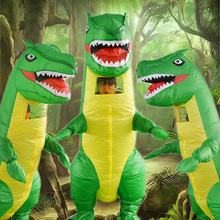 跨境绿龙充气服派对万圣节恐装搞笑人偶cosplay演出绿恐龙充气服