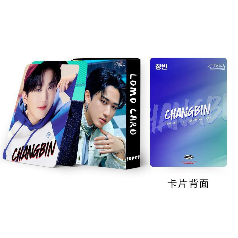 Новая карточка CHANGBIN Xu Zhangbin двусторонняя 30 шт., маленькая LOMO-карта, карточка альбома Straykids