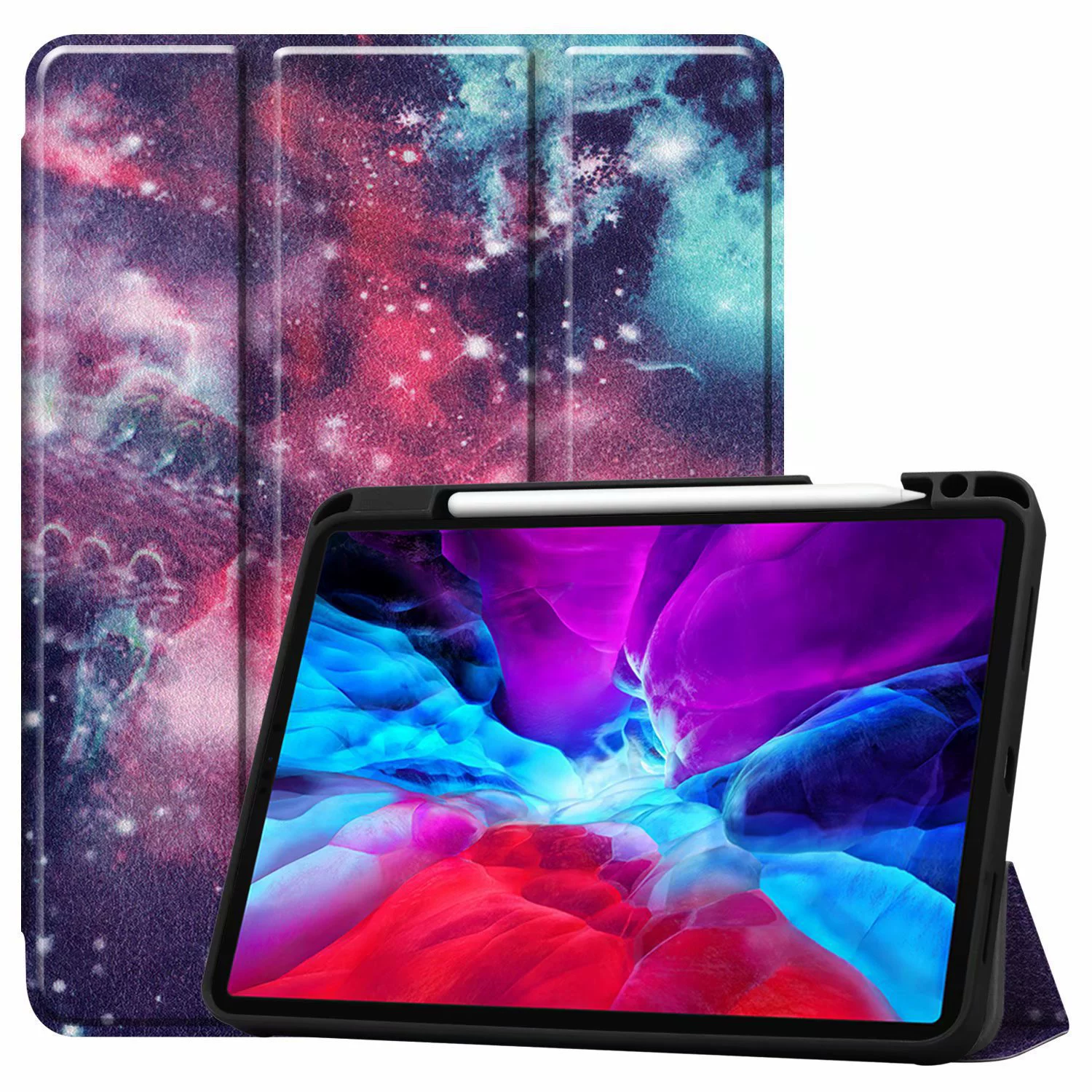 Подходящий для ipad pro11/12.9 дюймов TPU кожаный чехол с отделением для стилуса и чехол для iPad 10.2 дюймов Custer защитный