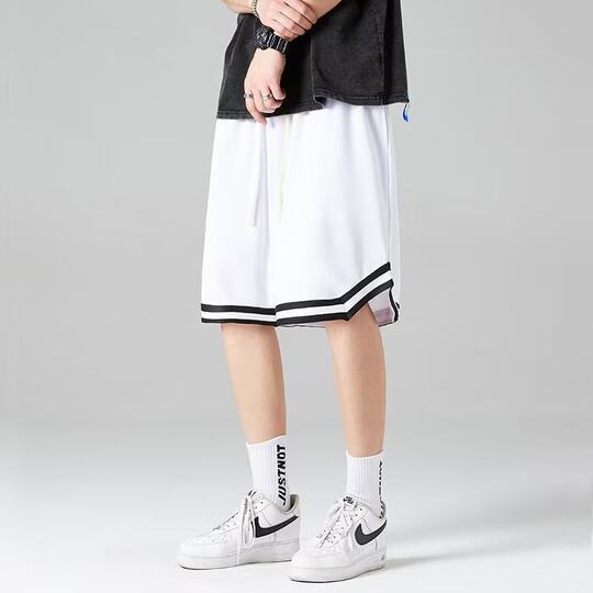 Basketball shorts men's sports American fashion brand five-point ice silk mesh quick-drying loose fitness running shorts casual
