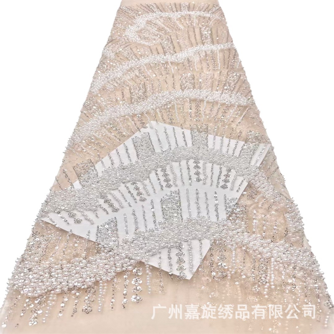 Fabricación pesada francesa tamaño de bolsas de ficha flor sequinado vestido de boda vestido de mujer cheongsam de moda encaje bordado brace image 6