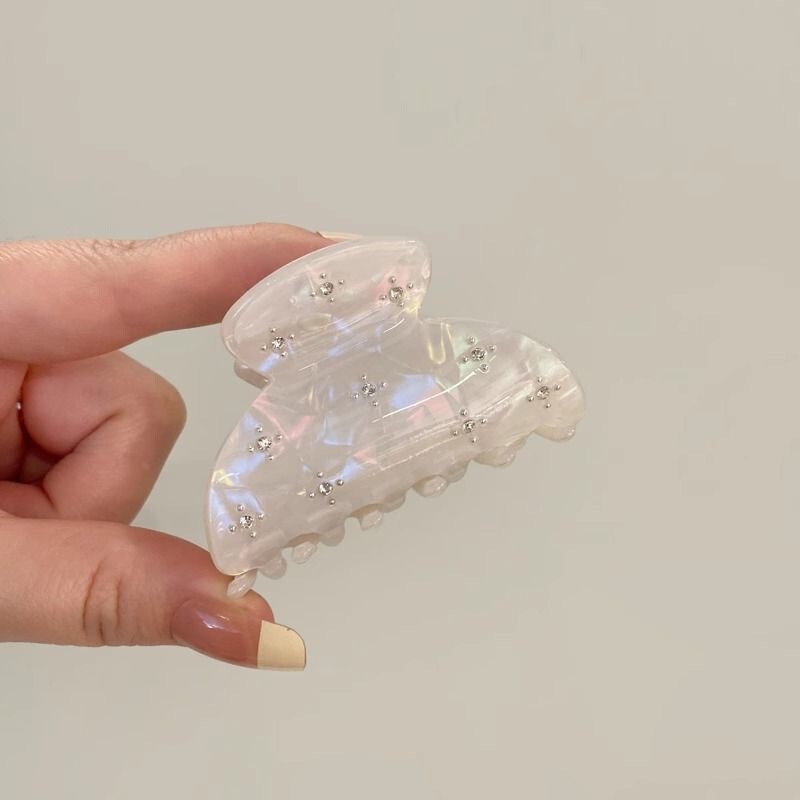 满天星醋酸发夹女2025年新款后脑勺鲨鱼夹子轻奢小众抓夹镶钻头饰|undefined