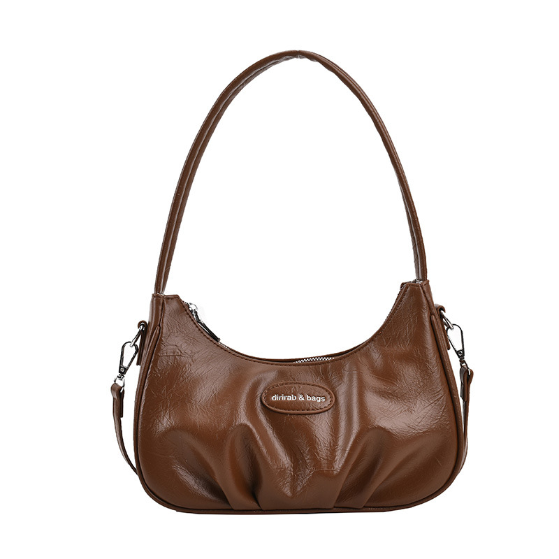 Sacos de nicho de alta qualidade para mulheres 2024 novo versátil ombro crossbody saco elegante plissado axila crescente saco_voghion.com