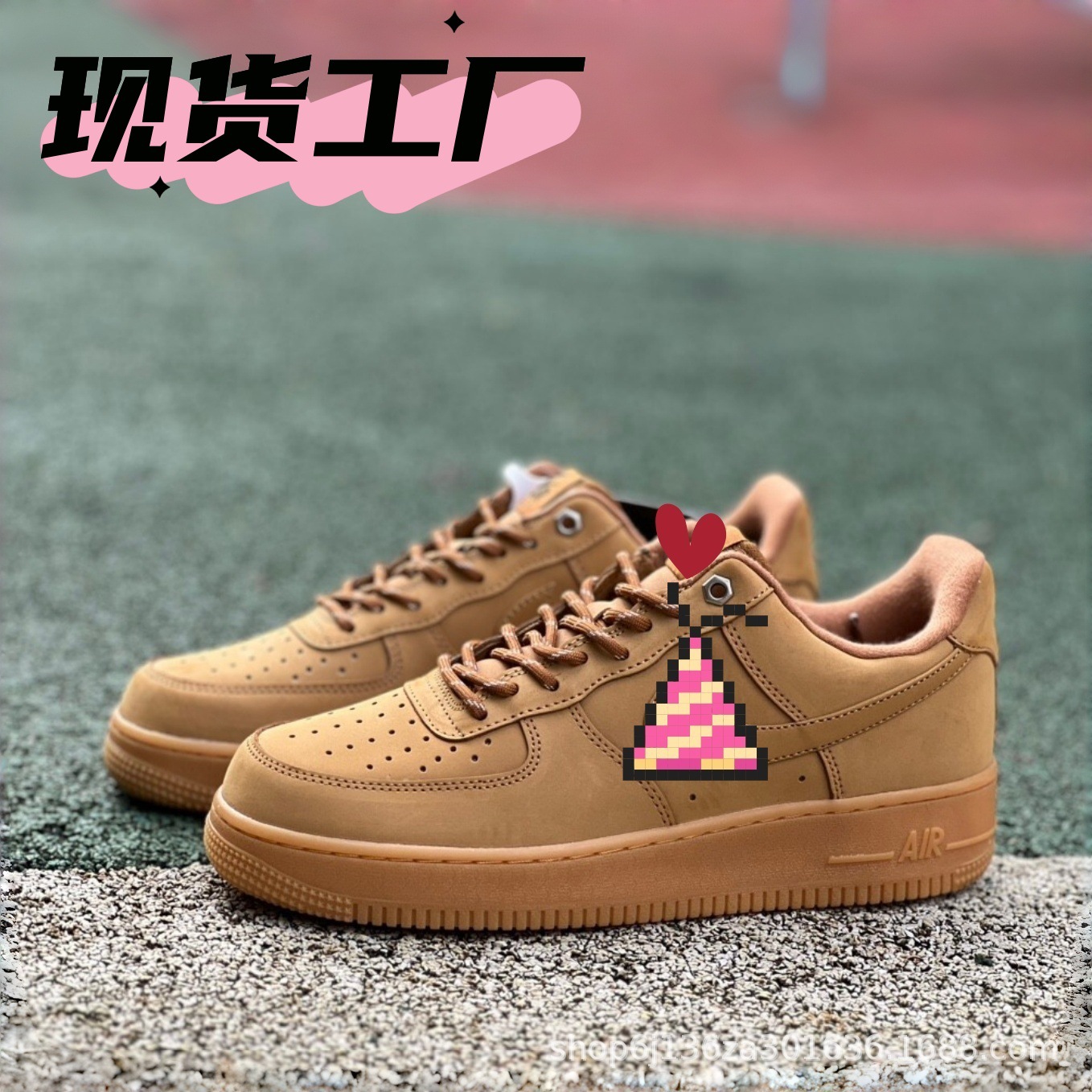 莆田纯原空军一号AF1白灰金板鞋男女款低帮情侣小白鞋运动