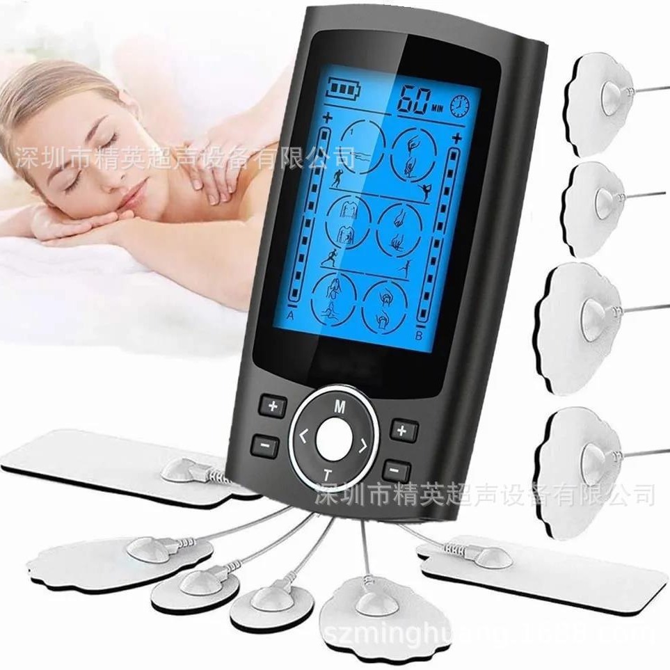 跨境新品24模式穴位按摩器亚马孙tens智能脉冲全身按摩充电经络仪