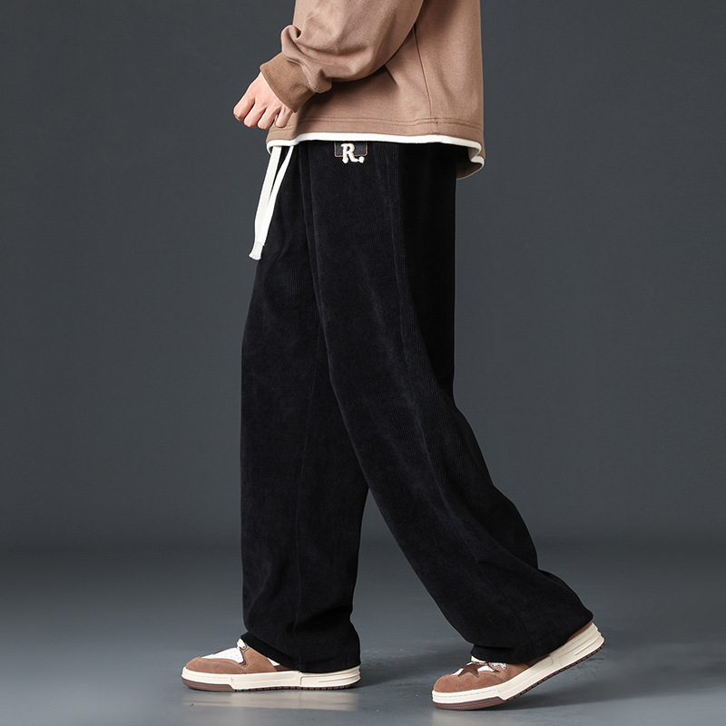 Bo 'ao pantalones masculinos primavera y otoño nuevos pantalones deportivos casuales rectos de estilo americano pantalones de piernas largas pantalones sueltos