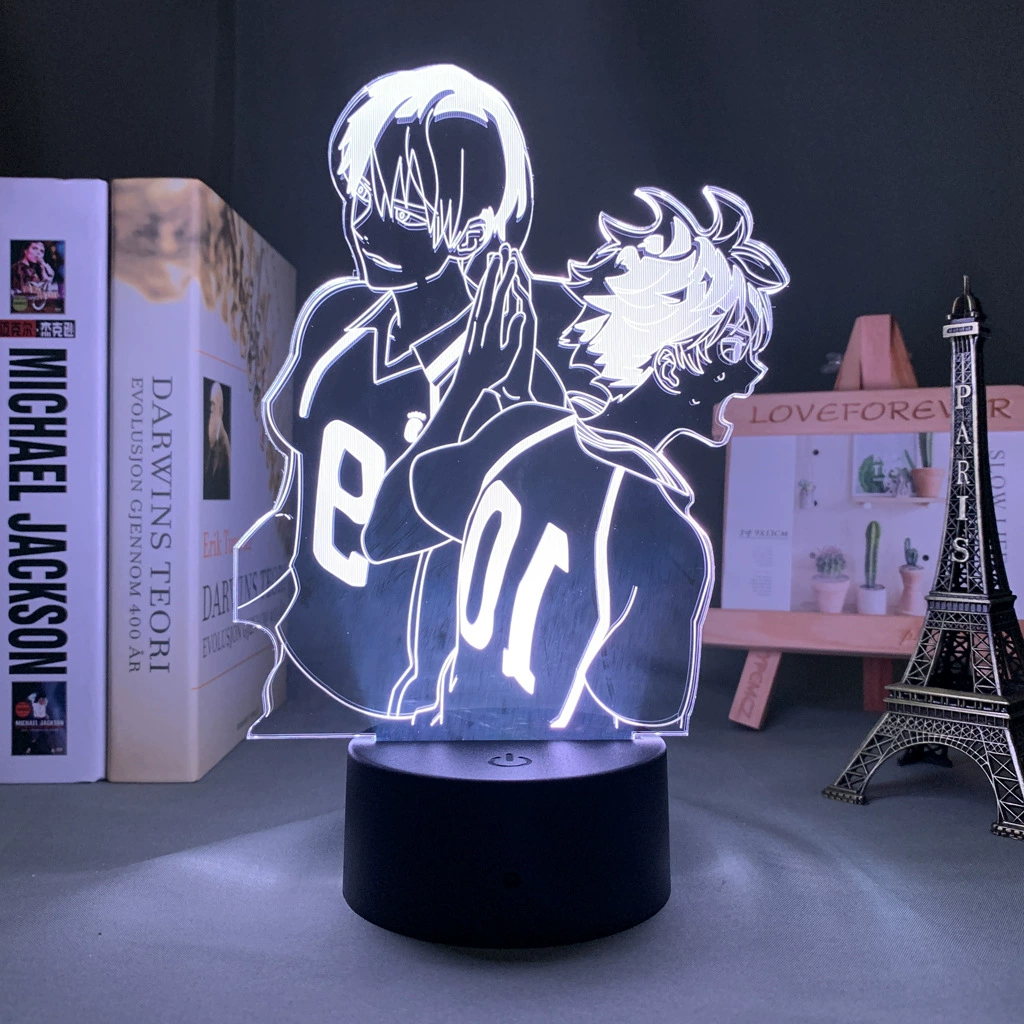 Акриловая ночная LED-лампа с волейболом, минифигура, 3D, подарок на день рождения