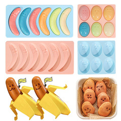 Proud diy internet celebrity smiling face egg waffle banana roast baking mold sausage steamed cake baby food supplement mold