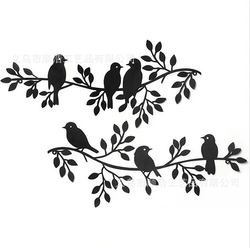 Cross-border iron wall hanging wall decoration metal decorative creative craft iron painting simple wall decoration living room silhouette wall decoration