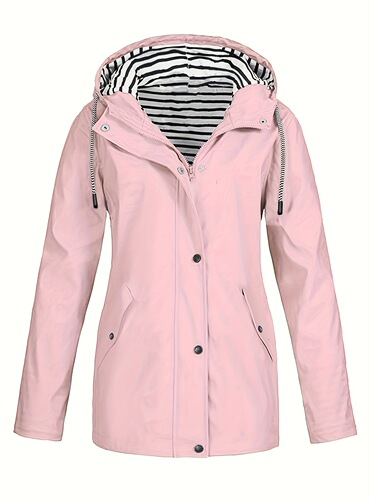 Women'S Casual Yellow Hooded Jacket Stylish Long Sleeve