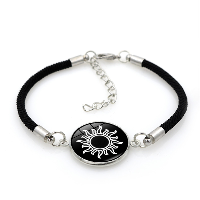 rope Chain Material Simple Style Sun Moon Glass Rope Woven Chain String Bracelets Wholesale