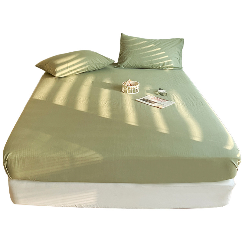 Cubierta de cama de algodón lavado de algodón de clase A, cubierta protectora de colchón de verano de una sola pieza, sábana todo incluido, fijación antideslizante