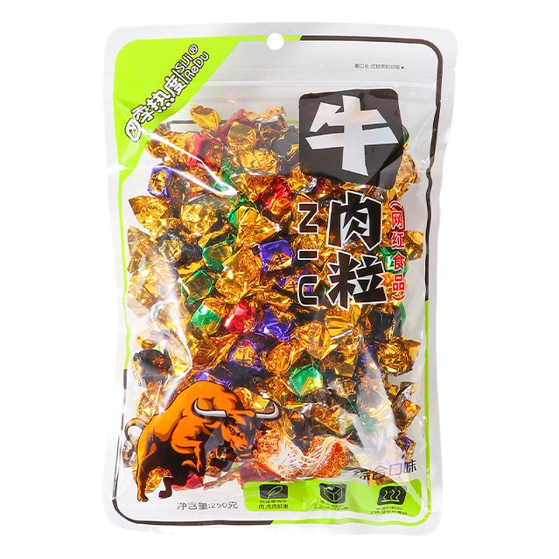 Оптовая продажа: вяленое мясо из говядины в упаковке по 250 г, в стиле casual, сорбет из говядины, острый сатай, свежие кубики говядины, вкус Внутренней Монголии