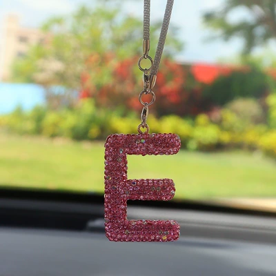 Car hanging, for Women - e-letter-car-pendant-pink