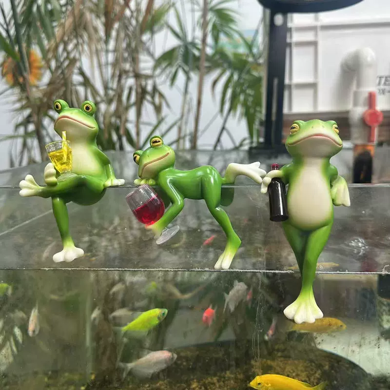 户外庭院花园阳台造景装饰品小青蛙盆套装挂件创意树脂工艺品摆件