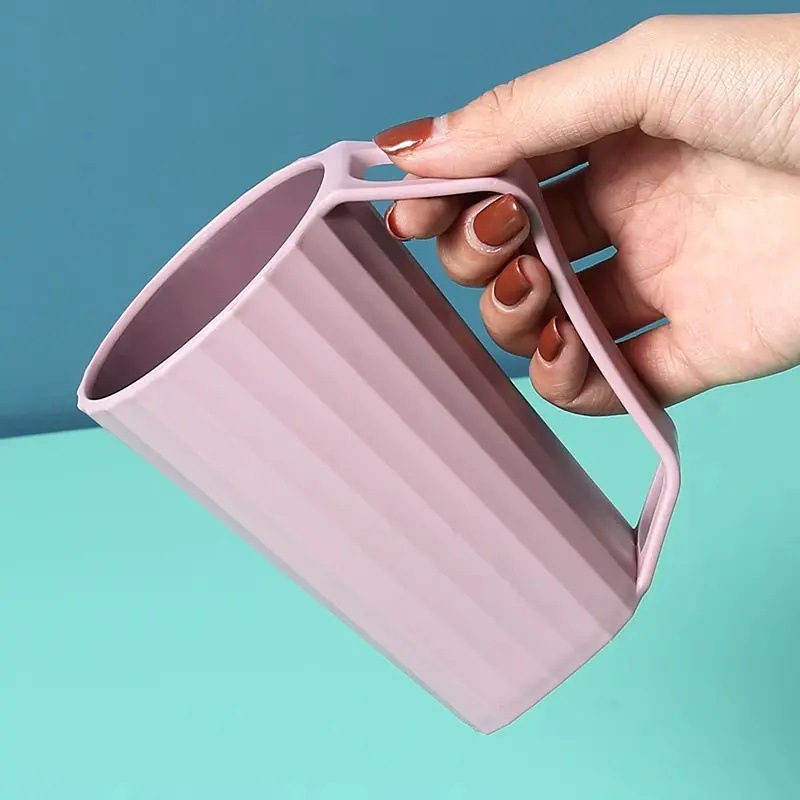[Posta gratuita] Taza de lavado bucal simple anti-caída, taza de cepillo de dientes doméstico, taza de barril de dientes nórdico, taza de jarro de dientes creativa y encantadora