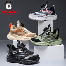 巴布豆童鞋春秋款儿童皮面防水波鞋男童运动鞋中大童轻底跑步鞋子