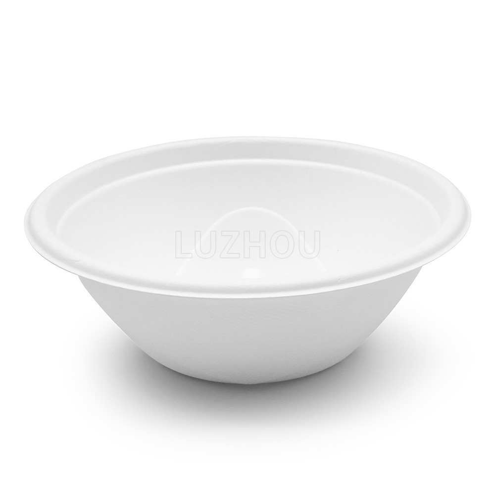 Protección del medio ambiente Pulpa de caña de azúcar Pulpa de bambú 750ml tazón desechable pulpa compostable degradable vajilla moldeada
