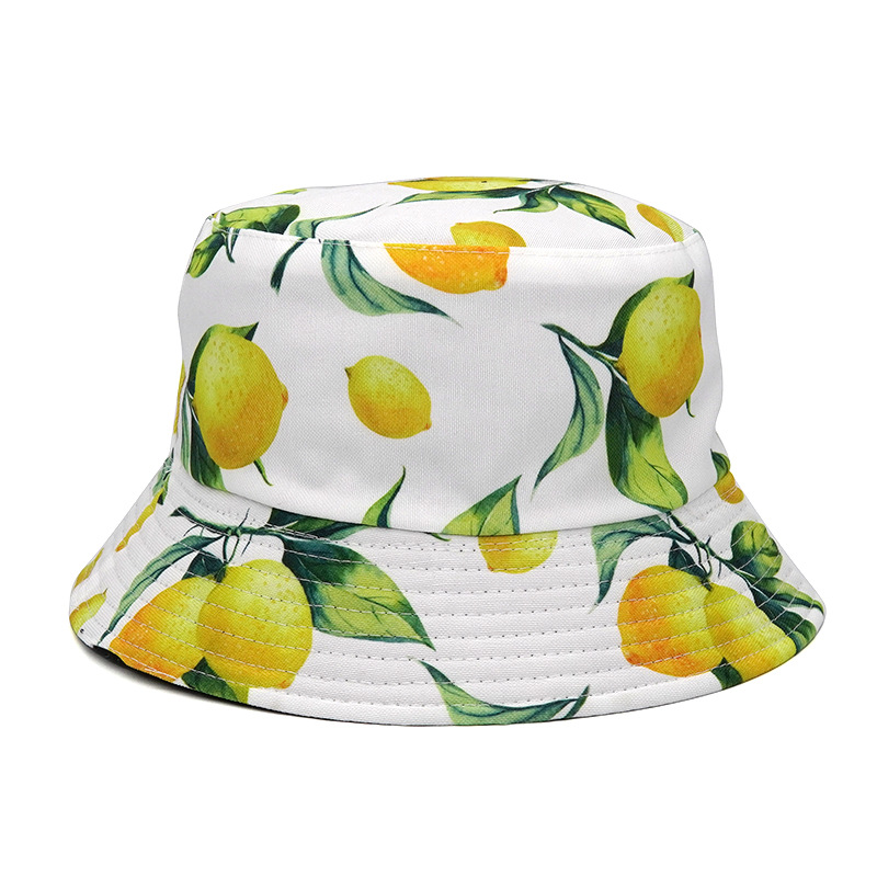 Unisex Basic Fruit Foldable Flat Eaves Bucket Hat display picture 5