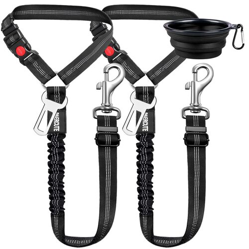 Pet Car Safety Belt Harness Tether Heat Absorbing Dog Rope Retractable Large Dog Round Clip Dog Chain Nylon