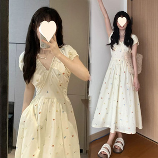 Fresh and Simple Mori Girl Style First Love Dress Summer Cool Long Dress Fairy Gentle Sweet Student Girl