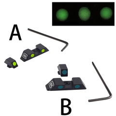 グロック夜光前後機がアルミ合金を狙うglow sight